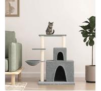 Arbre à chat - vidaXL - Gris clair - 83 cm - Sisal naturel - 2 maisons