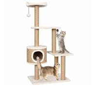 Arbre à chat - vidaXL - Herbiers marins - 123 cm - Beige - Carton ondulé, peluche