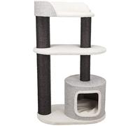 TRIXIE 44444 Arbre à Chat Moderne pour Chats particulièrement Grands « XXL Cara » Blanc/Gris 128 cm