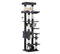 Arbre à Chat XXL Robuste pour Grands Chats, Onze poteaux à griffer en sisal, hamac, Grandes Plateformes, Jouets Suspendus et Maison Solide, mobilier pour Chats d’intérieur