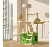 Arbre à Chat XXL Tour à Chat Con Grande Maison Chat Capsule Spatiale Hamac Grattoir Centre Activités Multi-Niveaux pour Chats Jouer Dormir Griffer
