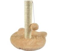 Arbre à chaton avec socle tête de chat en bois MDF - Beige - 30 x 30 x H 33 cm Beige G