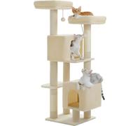 Arbre à chats à plusieurs étages, poteaux à griffer en sisal, appartements confortables, AMT0292BG, L