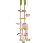 Arbre à chats, hauteur réglable 216 cm - 285 cm, cinq niveaux de jeu, AMT0221PK, L
