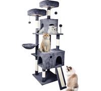 Arbre à chats, tour-appartement pour chats, quatre étages, espace en peluche, 4