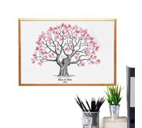 Arbre à empreintes digitales - Signature créative à faire soi-même pour les invités, mariage sur toile avec empreintes digitales, arbre artistique pour mariages et fêtes d'anniversaire, arbres