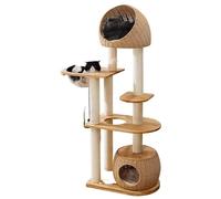 Arbre à griffer pour chat, Arbre à chat en bois massif for grands chats, plusieurs tailles, marron