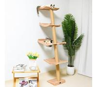 Arbre à griffer pour chat, Arbre à chat mural, angle de 70 degrés, tour d'escalade en bois, poteau à gratter, hamac, pont d'activités