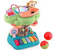 Arbre à jouets éducatif - JANSHOP - Mélodie Ricokids 781600 - Plastique durable - Comptage et formes - Noms d'animaux