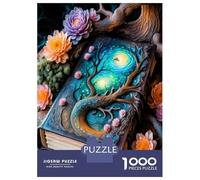 Arbre à Livres, Cosmos 1000 Pièces Puzzle Magie littéraire Mythique Coffret Puzzle Carton Premium - Anti-Stress Et Déco Murale, Cadeau Femmes Hommes, Stimule Le Cerveau 38x26cm/1000pcs