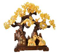 Arbre à monnaie Feng Shui - Grand arbre de pin style bonsaï pour la richesse et la chance - Décoration idéale pour le bureau et la maison