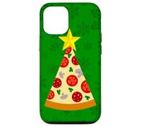Arbre à Pizza de Noël Moche drôle Italien Vert Unique Coque pour iPhone 12/12 Pro