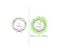 Arbre à Signature par empreintes digitales, bricolage, fête de mariage, présence d'entreprise, décoration livre d'or pour les événements Mariage(Color03,60x80cm 24x32inch)