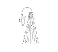 Arbre à suspendre wi-fi intelligent 180 led's rgb 10 x 2 m android / ios