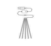 NEDIS Arbre à suspendre wi-fi intelligent 200 led's blanc chaud à froid 20m 10 x 2 m android / ios Blanc G