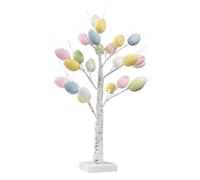 Arbre À Œufs De Pâques avec Lumières - Arbre De Pâques Blanc De 45 Cm, Arbre Artificiel Lumineux Blanc pour Pâques, À Piles, Arbre De Brindilles De Pâques De Table