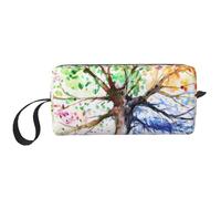 Arbre Aquarelle Quatre Saisons, Trousse de Maquillage Trousse à cosmétiques Trousse de Toilette de Voyage Portable Pochette de Maquillage