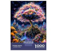 Arbre Arc-en-Ciel Magique 1000 Pièces Pack Puzzle Nature enchantée Puzzle Classique Voitureton Premium - Anti-Stress Déco Murale, Cadeau Femmes Hommes Seniors Passionnés 38x26cm/1000pcs