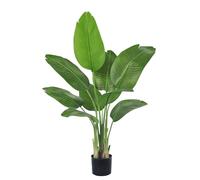 Arbre Artificiel 120m Oiseau du Paradis, Plante Artificielle PE Bananier Artificiel, Fausse Plante Interieur, Palmier Tropical Faux Arbre Vert avec Pot pour Decoration Maison Salon Chambre