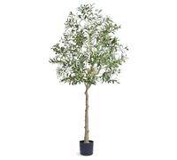 Arbre Artificiel 179 Cm Plante Artificielle Pe Haut Olivier Faux Arbre Vert Avec Pot 170X145 Mm Décoration De Style Fausse Plante Pour Maison Bureau Hôtel Centres Commerciaux Intérieur Extérieur