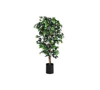 CostwayArbre Artificiel Grand Ficus 180 CM avec Cannes pour Décoration 1008 Feuilles