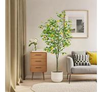 Arbre Artificiel Citronnier 150 cm/180 cm - Grande Plante Artificielle Citronnier avec Fruits Réalistes, pour La Décoration De Votre Bureau à Domicile