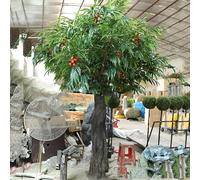 Arbre Artificiel de Litchi à Faible Entretien - Design réaliste, Pas Besoin d'arrosage ni de Taille, idéal pour Les Modes de Vie occupés 5mx4m