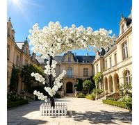 Arbre artificiel en fleurs de cerisier - Grand arbre décoratif avec de superbes fleurs blanches pour mariage et événements, 250 cm x 250 cm
