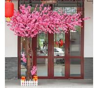 Arbre artificiel en fleurs de pêcher, grand arbre à souhaits, superbe simulation de fleur en soie pour décoration intérieure/extérieure/mariage/fête/restaurant/centre commercial B:5.9*4.92ft