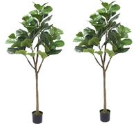 Arbre artificiel Fiddle Leaf Fig, design ultra-réaliste, aucun entretien nécessaire,180cm 2pc