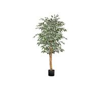 VEVOR Arbre Artificiel, 1,5 m, Plante Artificielle en PE Ficus Artificiel avec Pot Noir, Tronc et Feuilles Vertes Réalistes, Faux Arbre pour Bureau, Salon, Chambre à Coucher, Décoration d'Intérieur