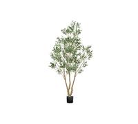 VEVOR Arbre Artificiel, 2,4 m, Plante Artificielle en PE Olivier Artificiel avec Pot Noir, Tronc et Feuilles Vertes Réalistes, Faux Arbre pour Bureau, Salon, Chambre à Coucher, Décoration d'Intérieur
