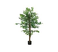 Arbre artificiel plante artificiel ficus hauteur 1,5 m tronc branches liane lichen feuilles grand réalisme pot inclus G