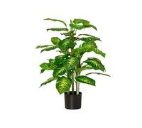 HOMCOM Plante Artificielle calathea Hauteur 95 cm Pot Ciment - intérieur