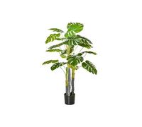 Arbre artificiel plante artificielle monstera H.1,2 m tronc branches lichen feuilles de tortue grand réalisme pot inclus