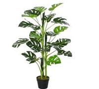 Arbre artificiel plante artificielle Monstera H. 100 cm tronc branches lichen feuilles de tortue grand réalisme pot inclus G
