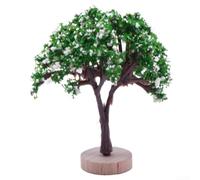 Arbre artificiel pour modèle d'architecture paysage, arbres simulés miniatures en plastique, réalistes pour plantes décoratives pour modélisme, diorama et projets de loisirs, vert 9 x 5 x 5 cm (F)