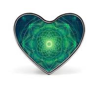 Arbre avec des symboles de géométrie sacrée en métal, badge en forme de cœur d'amour, épingles à revers personnalisées, broche pour décoration de vêtements