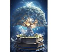 Arbre Blanc dans Le Livre de rêves - Puzzle en Bois de 3000 pièces - Puzzle de Divertissement au Sol pour Adultes et Adolescents