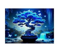 Arbre Bonsai Papillon Cascade Puzzle, 1000 Pièces Jeu D'intérieur Adulte | 52x38cm Carton, Exercice Mental, Assemblage Précis, Amateurs D'art, Réduction Du Stress