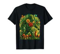 Arbre botanique à Fleurs Bigfoot Cottagecore Renard et Papillons T-Shirt