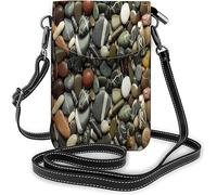 Arbre Bullfinches Petit sac à main pour téléphone portable Flocons de neige Oiseaux Arbre de Noël enneigé Mignon Bonhomme de neige Vacances d'hiver Sac à bandoulière pour femme Portefeuille Sacs à ma