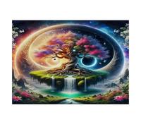 Arbre Cascade Univers Puzzle, 1000 Pcs Jeu D'intérieur Adulte | 70x50cm Carton, Exercice Mental, Finition Surface Lisse, Amateurs De Puzzles, Apaisement De L'humeur