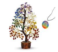 Arbre chakra, cristaux de guérison, 7 pierres chakras, arbre à sept chakras, pierre bonsaï, accessoires de méditation, collier pendentif orgonite, cristaux de guérison, bijoux de méditation 7 chakras