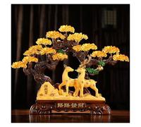 Arbre chanceux Arbre à argent Feng Shui Grand arbre porte-bonheur en cristal de quartz Reiki Cristal guérison Pierre précieuse Bonsaï Ornement d'arbre for la maison Bonsaï en cristal(Petit)