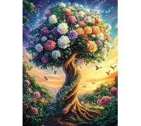 Arbre coloré avec des Fleurs Puzzle 1000 Pièces pour Adultes Jeu De Challenge Educa Cadeau De Famille Décoration Moderne Détente Créative 1000 PCS