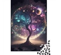Arbre Cosmique de Vie 1000 Pièces Puzzle Adultes Puzzles Décoration D Intérieur Enfants Cadeaux Jouets De Jeu Stimulants 38x26cm/1000pcs