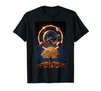 Arbre Cosmique Espace Univers Sphère céleste Planètes Soleil T-Shirt