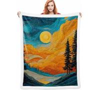 Arbre Couverture Hiver 140x200cm Couverture Lestée Planter, Couverture Chaude et Confortable, Super Douce et Moelleuse, Fleece Blanket Lavable à la Machine Facile à Manipuler pour Salon A-2115