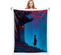 Arbre Couverture Lestée 150x200cm, Bleu Chaise Blankets, Douce Chaude Hiver Couvertures de Canapé et Grand Plaids Chaude et Douillet, Fleece Blanket pour Chambre à Coucher, Salon, Bureau,Cadeau A-1751